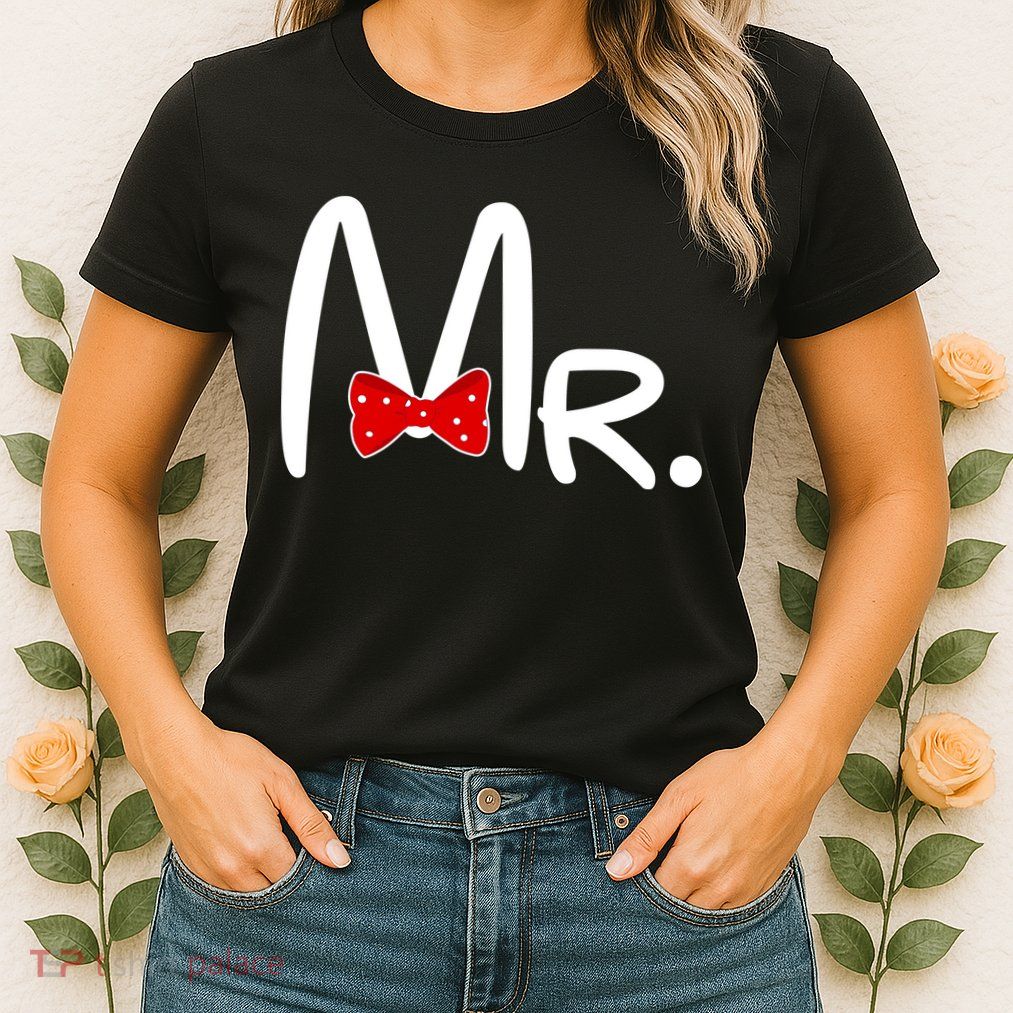 Mr. Bow Tie Cute Matching Couples Womens T-Shirt