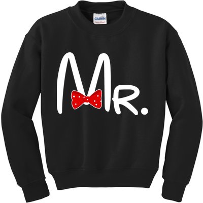 Mr. Bow Tie Cute Matching Couples Kids Sweatshirt