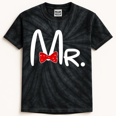 Mr. Bow Tie Cute Matching Couples Kids Tie-Dye T-Shirt