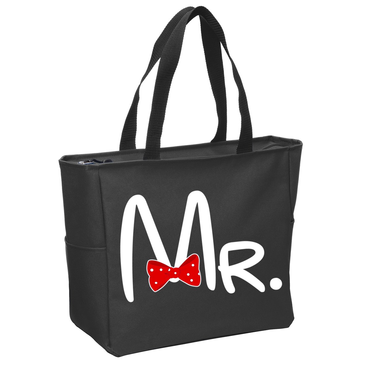 Mr. Bow Tie Cute Matching Couples Zip Tote Bag