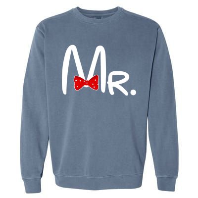 Mr. Bow Tie Cute Matching Couples Garment-Dyed Sweatshirt