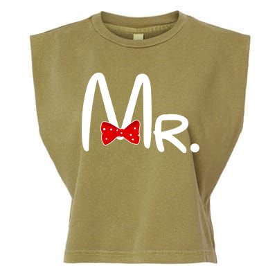 Mr. Bow Tie Cute Matching Couples Garment-Dyed Women's Muscle Tee