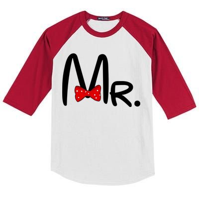 Mr. Bow Tie Cute Matching Couples Kids Colorblock Raglan Jersey