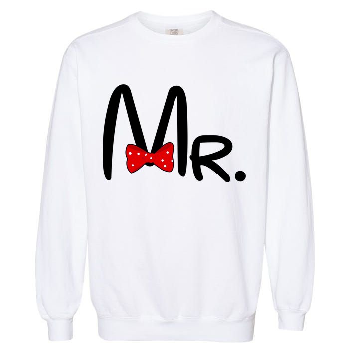 Mr. Bow Tie Cute Matching Couples Garment-Dyed Sweatshirt