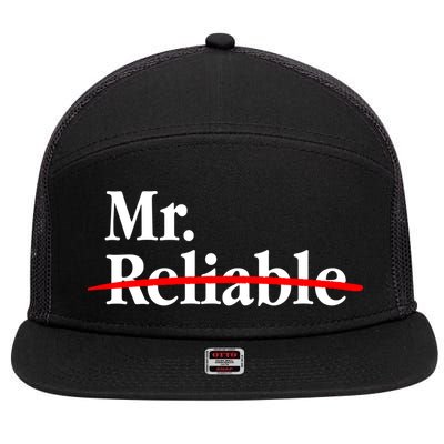 Mr. Unreliable 7 Panel Mesh Trucker Snapback Hat