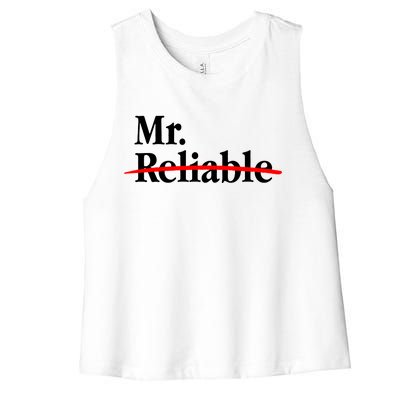 Mr. Unreliable Women's Racerback Cropped Tank