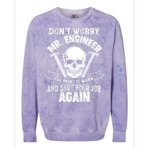 Mr Engineer I'll Make It Work And Save Your Job Colorblast Crewneck Sweatshirt