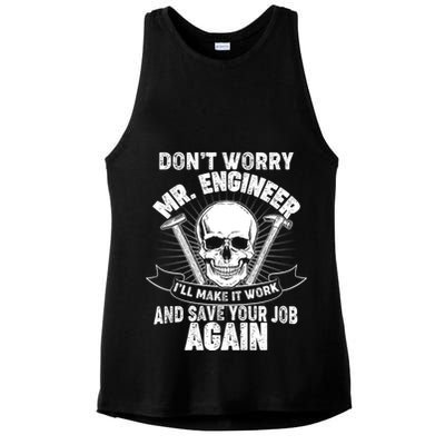 Mr Engineer I'll Make It Work And Save Your Job Ladies PosiCharge Tri-Blend Wicking Tank