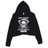 Mr Engineer I'll Make It Work And Save Your Job Crop Fleece Hoodie