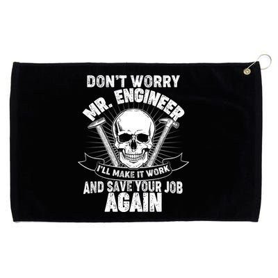 Mr Engineer I'll Make It Work And Save Your Job Grommeted Golf Towel