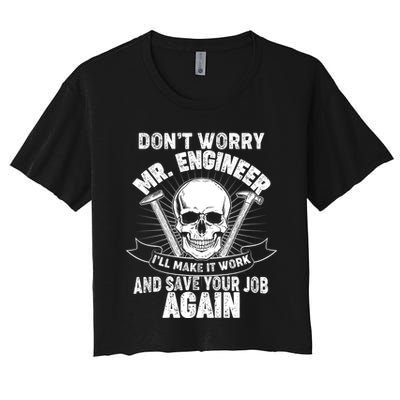 Mr Engineer I'll Make It Work And Save Your Job Crop Top