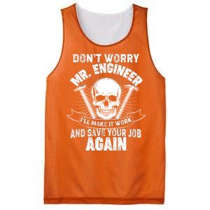 Mr Engineer I'll Make It Work And Save Your Job Mesh Reversible Basketball Jersey Tank