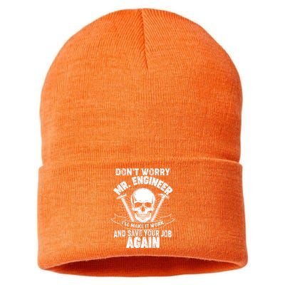 Mr Engineer I'll Make It Work And Save Your Job Sustainable Knit Beanie