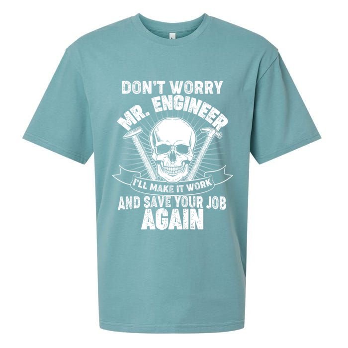 Mr Engineer I'll Make It Work And Save Your Job Sueded Cloud Jersey T-Shirt