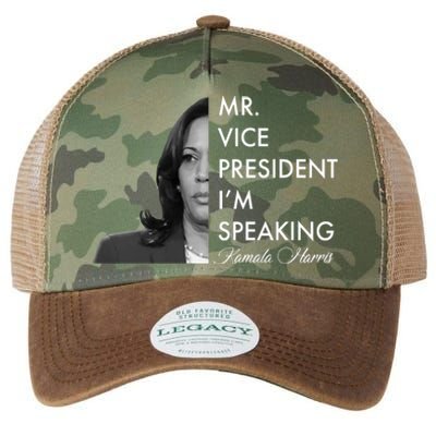 Mr Vice President I'm Speaking Kamala Harris Portrait Legacy Tie Dye Trucker Hat