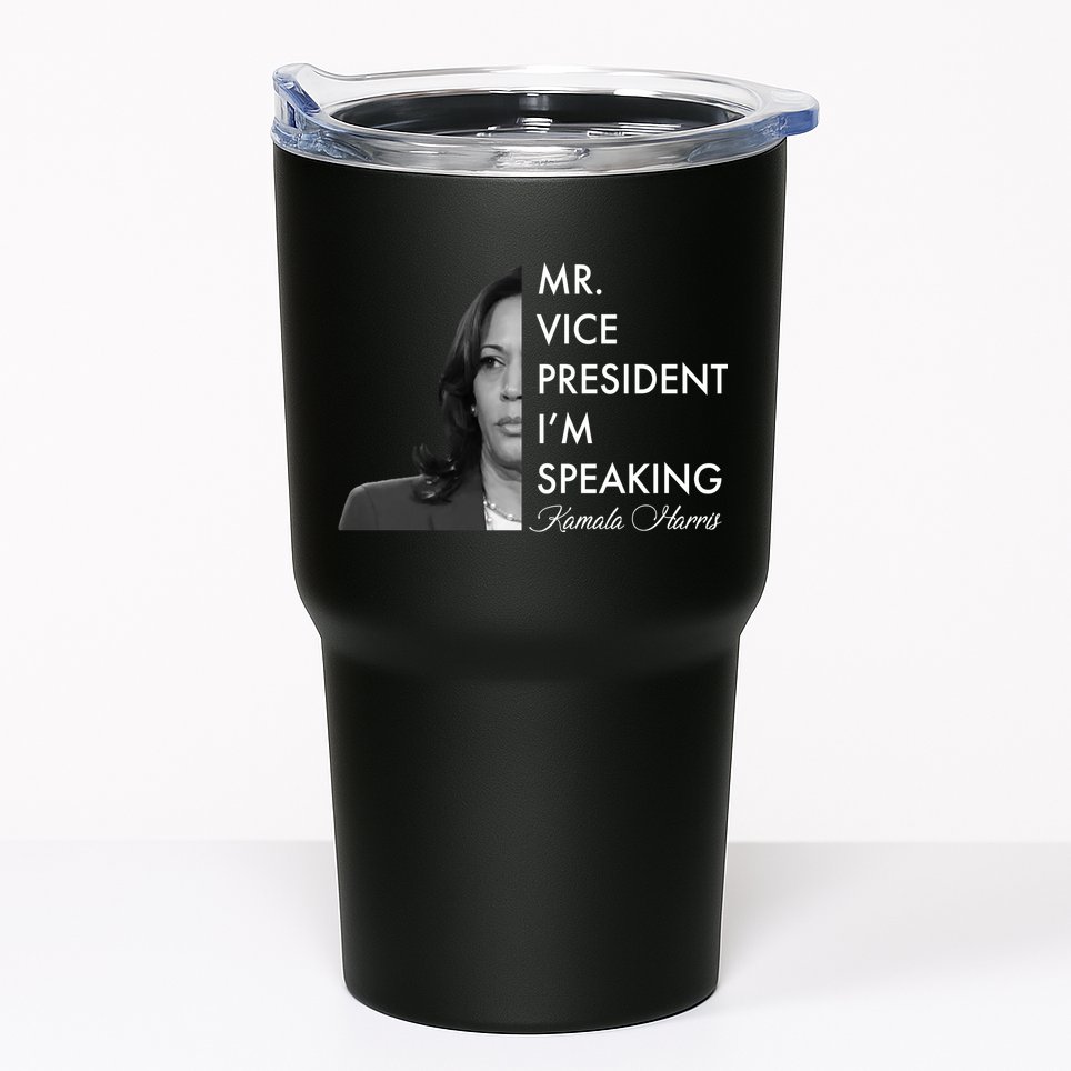 Mr Vice President I'm Speaking Kamala Harris Portrait Tumbler