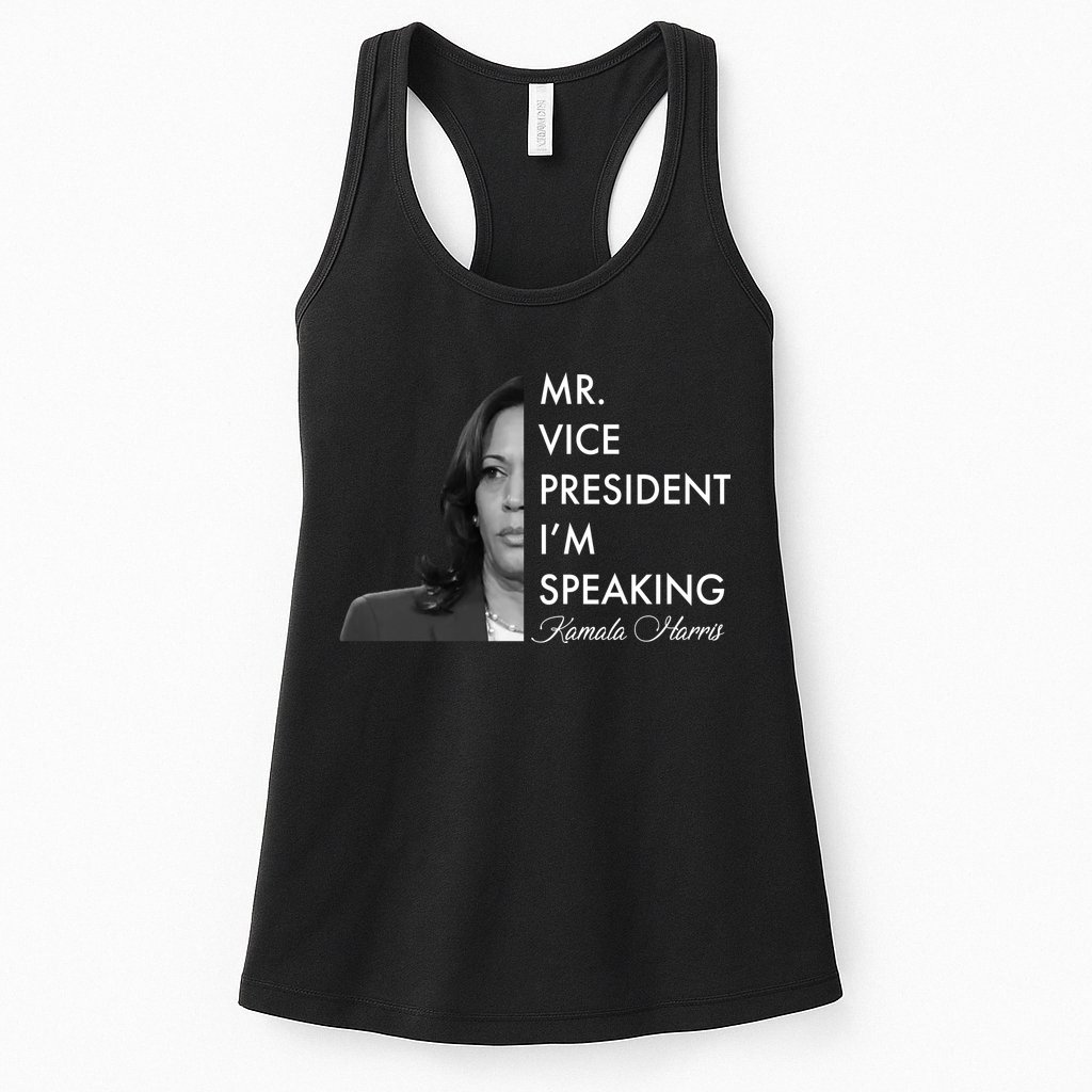 Mr Vice President I'm Speaking Kamala Harris Portrait Womens Tank Top
