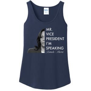 Mr Vice President I'm Speaking Kamala Harris Portrait Ladies Essential Tank