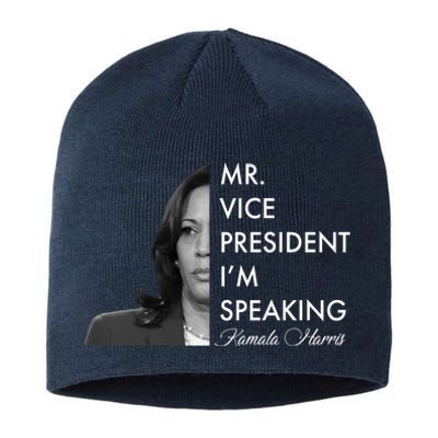 Mr Vice President I'm Speaking Kamala Harris Portrait Sustainable Beanie