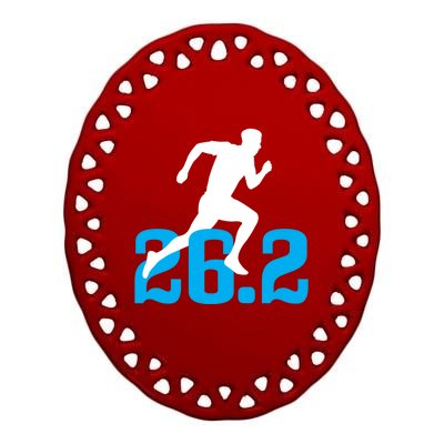 Marathon Running 26 2 Miles Marathon Runner Gift Ceramic Oval Ornament