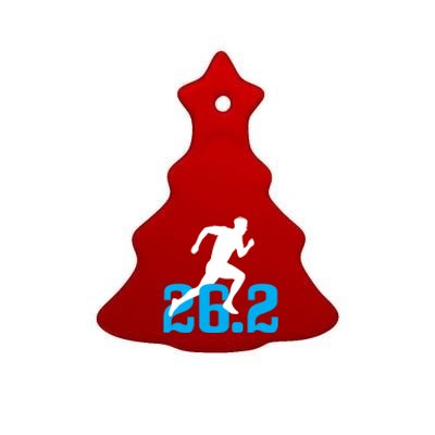 Marathon Running 26 2 Miles Marathon Runner Gift Ceramic Tree Ornament