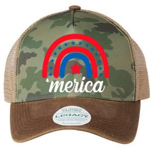 Merica Rainbow 4th Of July Celebration Legacy Tie Dye Trucker Hat