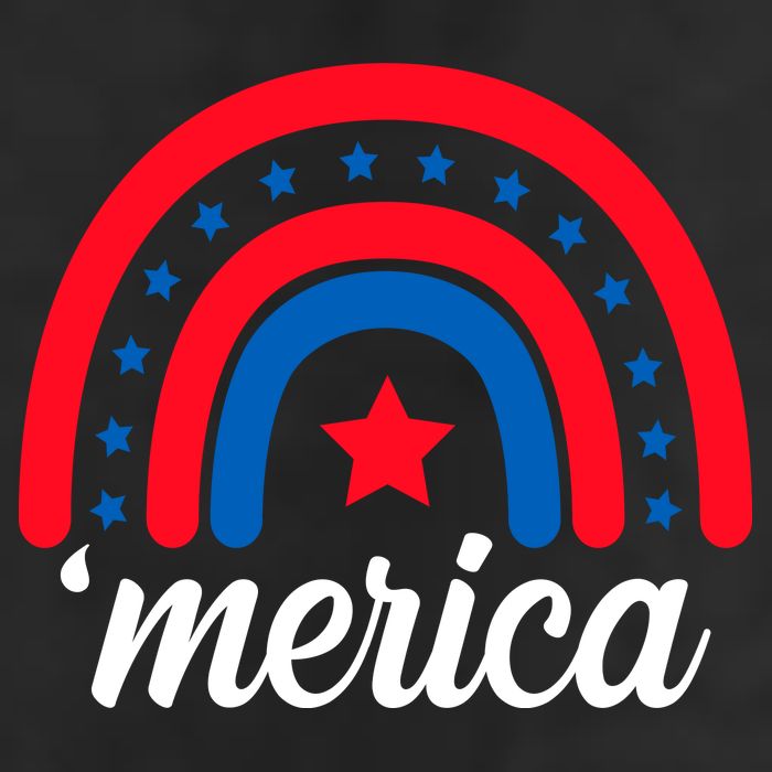 Merica Rainbow 4th Of July Celebration 7 Panel Mesh Trucker Snapback Hat