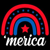 Merica Rainbow 4th Of July Celebration Drawstring Bag