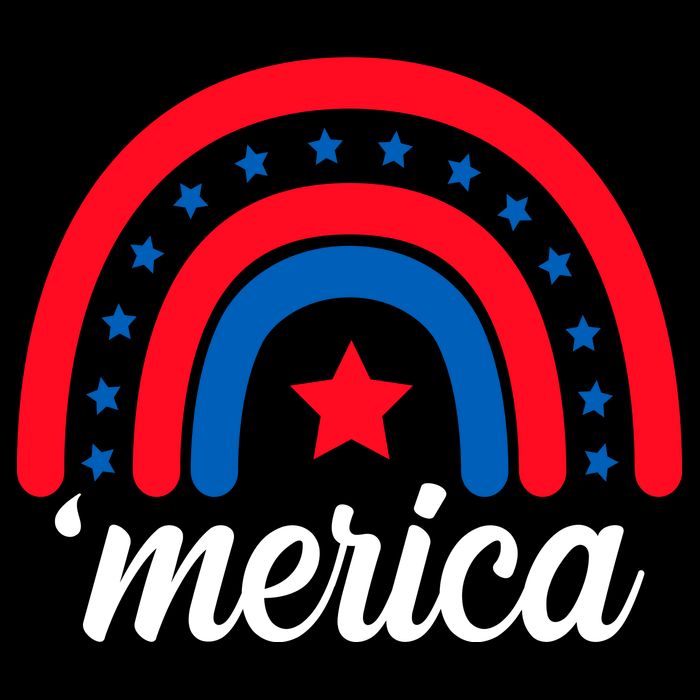 Merica Rainbow 4th Of July Celebration Drawstring Bag