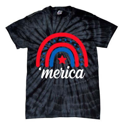 Merica Rainbow 4th Of July Celebration Tie-Dye T-Shirt
