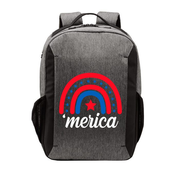 Merica Rainbow 4th Of July Celebration Vector Backpack