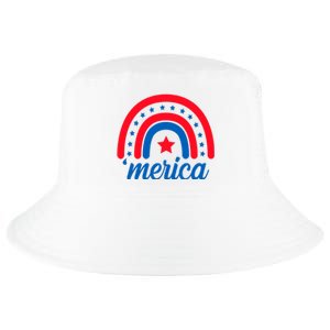 Merica Rainbow 4th Of July Celebration Cool Comfort Performance Bucket Hat