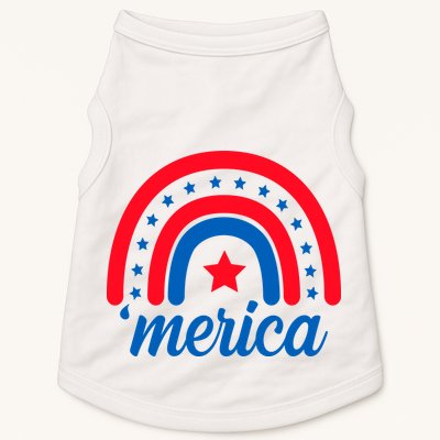 Merica Rainbow 4th Of July Celebration Doggie Tank