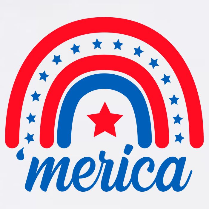Merica Rainbow 4th Of July Celebration Cooling Performance Crew T-Shirt