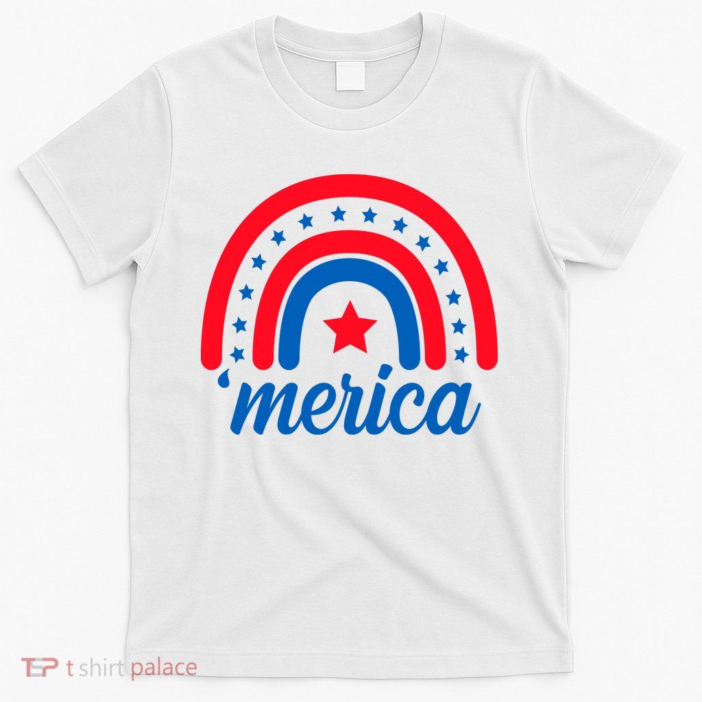 Merica Rainbow 4th Of July Celebration T-Shirt