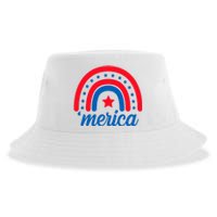 Merica Rainbow 4th Of July Celebration Sustainable Bucket Hat