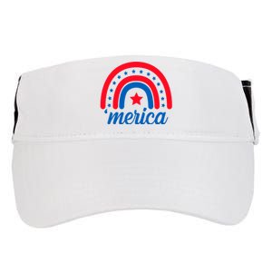 Merica Rainbow 4th Of July Celebration Adult Drive Performance Visor