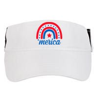 Merica Rainbow 4th Of July Celebration Adult Drive Performance Visor