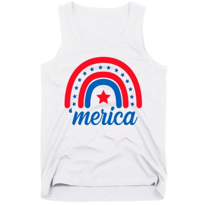 Merica Rainbow 4th Of July Celebration Tank Top