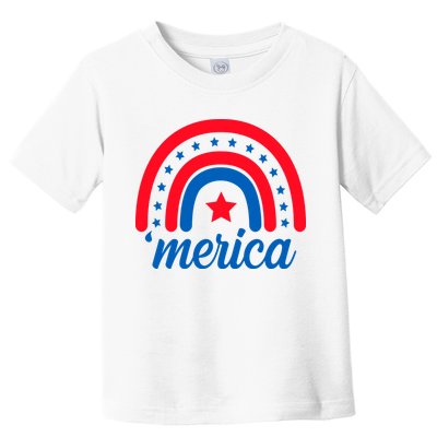 Merica Rainbow 4th Of July Celebration Toddler T-Shirt
