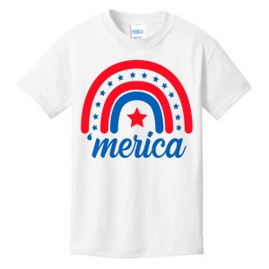 Merica Rainbow 4th Of July Celebration Kids T-Shirt