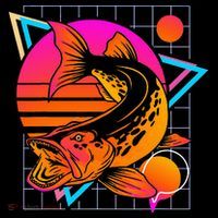 Musky Retro 80s Style Vintage Pike Fishing T-Shirt