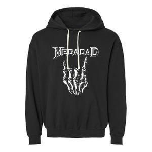 Megadad Retro 90s Hard Rock Band Heavy Metal Garment-Dyed Fleece Hoodie