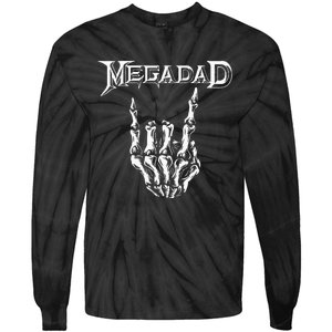 Megadad Retro 90s Hard Rock Band Heavy Metal Tie-Dye Long Sleeve Shirt