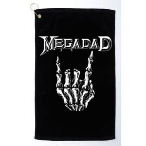 Megadad Retro 90s Hard Rock Band Heavy Metal Platinum Collection Golf Towel