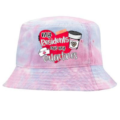 My Residents Are My Valentine Valentines Day Doctor Nurse Tie-Dyed Bucket Hat