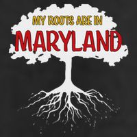 My Roots Are In Maryland I Love Maryland Md State Pride 7 Panel Mesh Trucker Snapback Hat