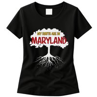 My Roots Are In Maryland I Love Maryland Md State Pride Womens T-Shirt