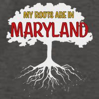 My Roots Are In Maryland I Love Maryland Md State Pride Vector Backpack