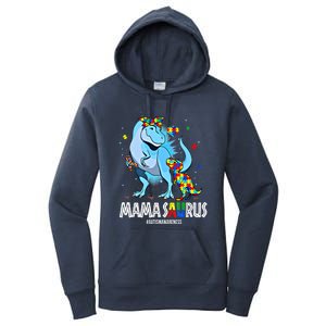 Mamasaurus Rex Autism Awareness Autistic MotherS Day Funny Gift Women's Pullover Hoodie